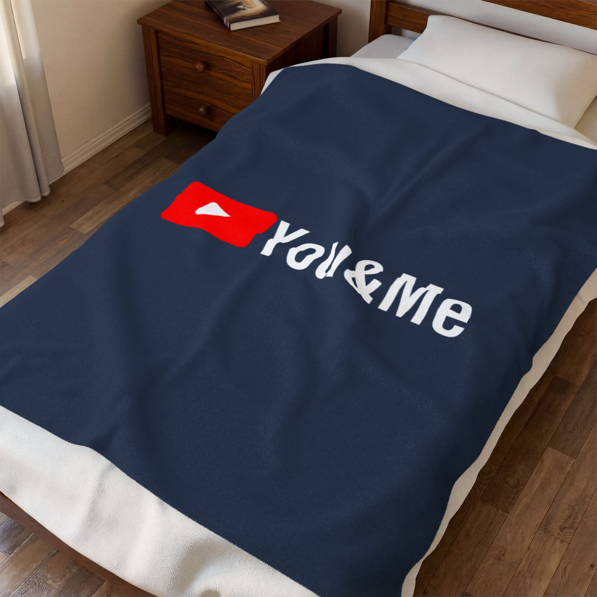 You & Me Tube Velveteen Plush Blanket