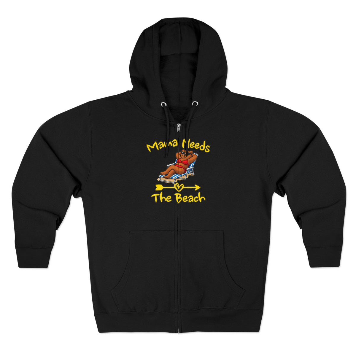 Mama Needs The Beach Zip Hoodie