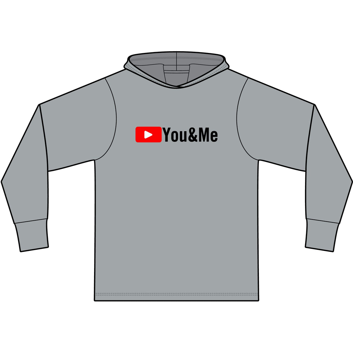 You & Me Tube Long Sleeve Hooded T-Shirt