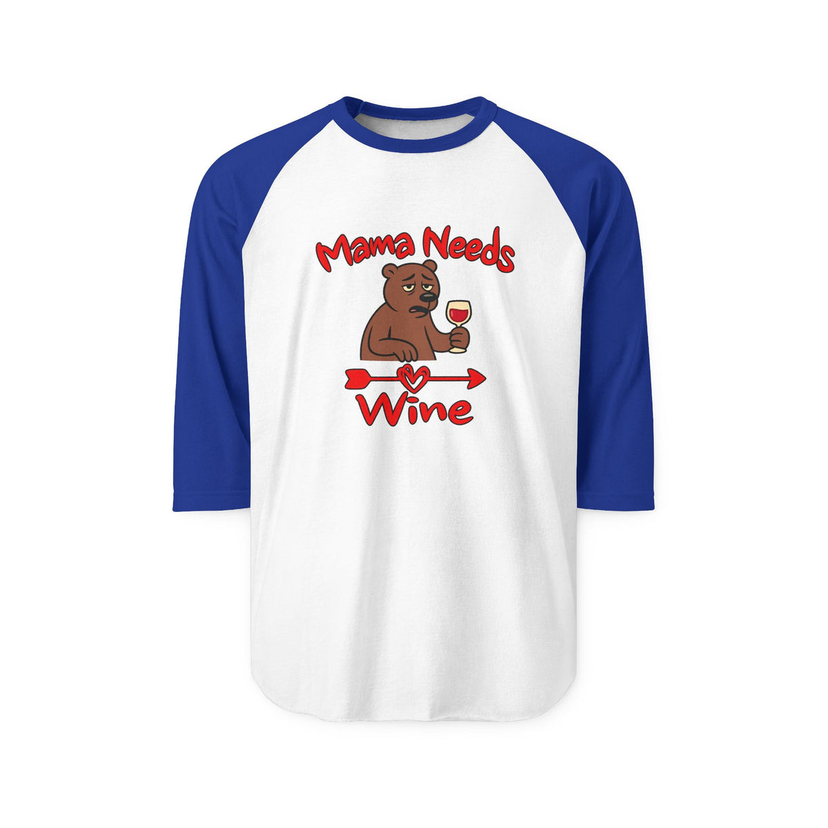 Mama Needs Wine 3/4 Sleeve Jersey