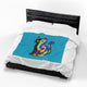 The Black Cat Changing Colors Velveteen Plush Blanket