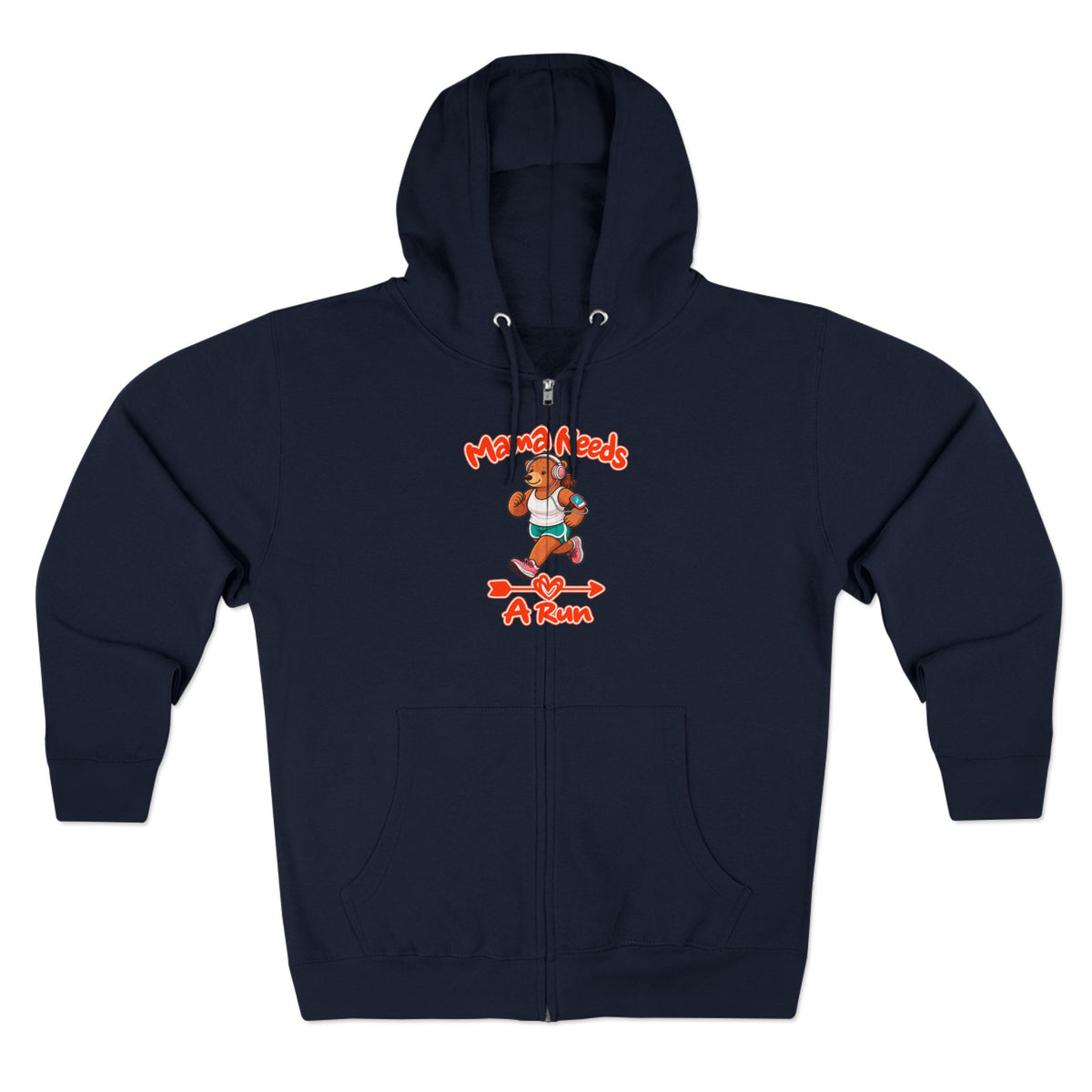 Mama Needs A Run Zip Hoodie
