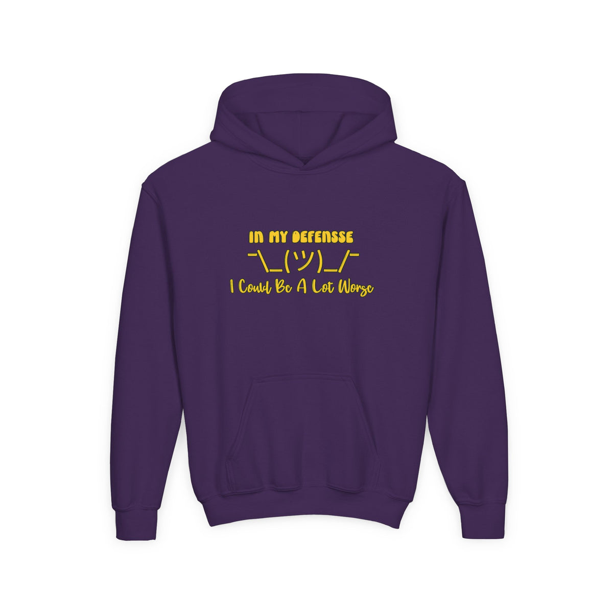 In My Defense... Youth Pullover Hoodie