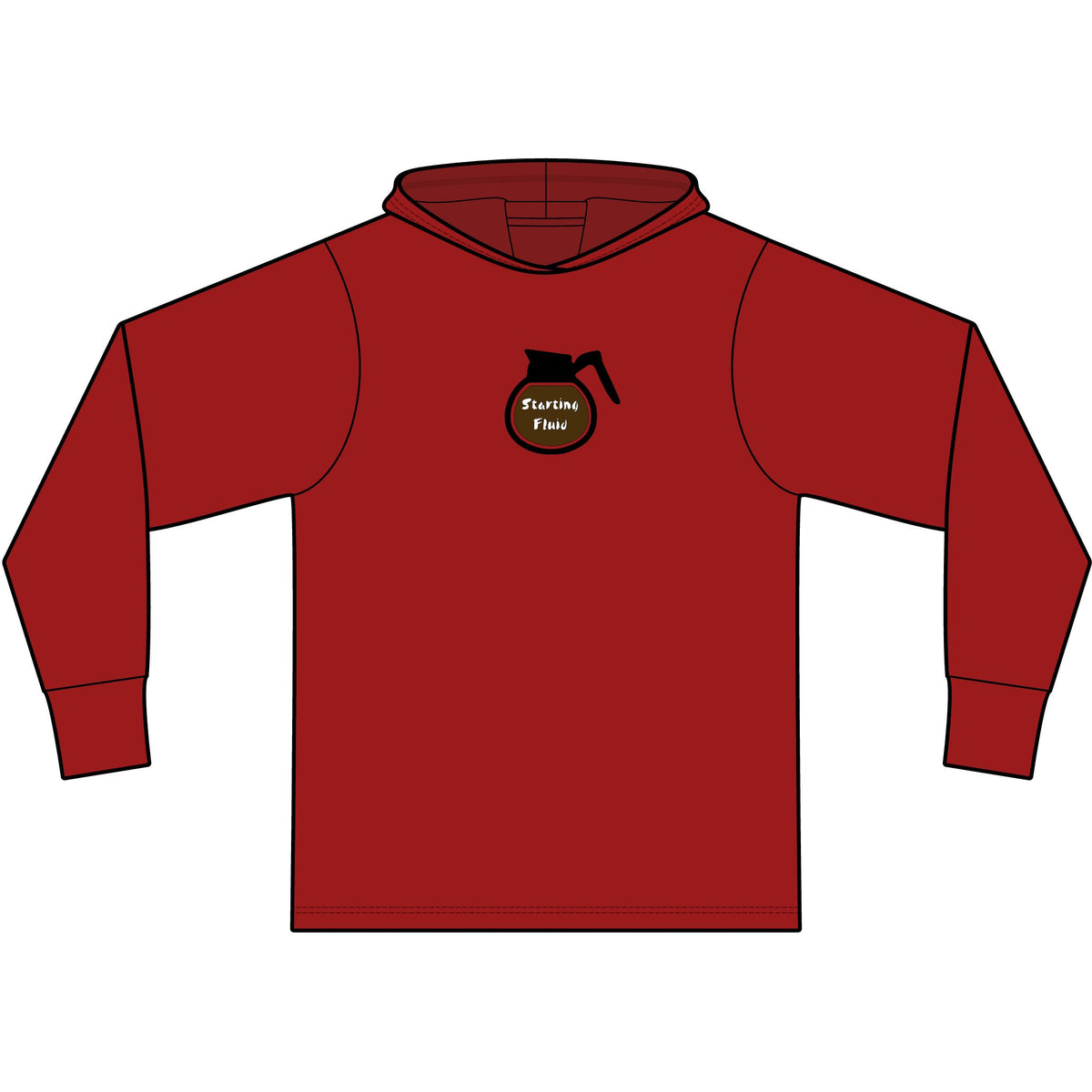 Starting Fluid Long Sleeve Hooded T-Shirt