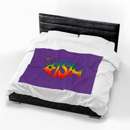 Big Eyed Phish Velveteen Plush Blanket