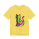 The Black Cat Changing Colors Short Sleeve T Shirt