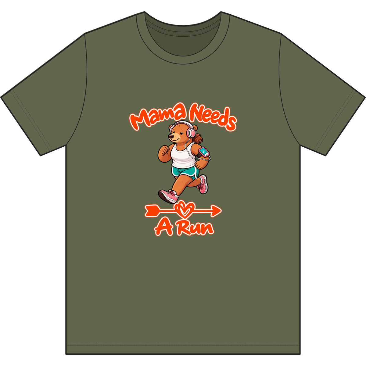 Mama Needs A Run Dri Wick T Shirt