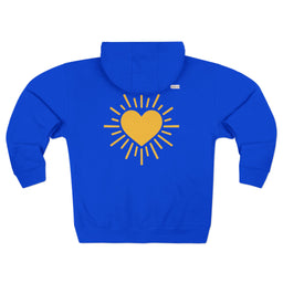Let Your Love Shine Unisex Zip Hoodie (Design On Back)