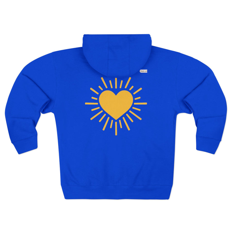 Let Your Love Shine Unisex Zip Hoodie (Design On Back)