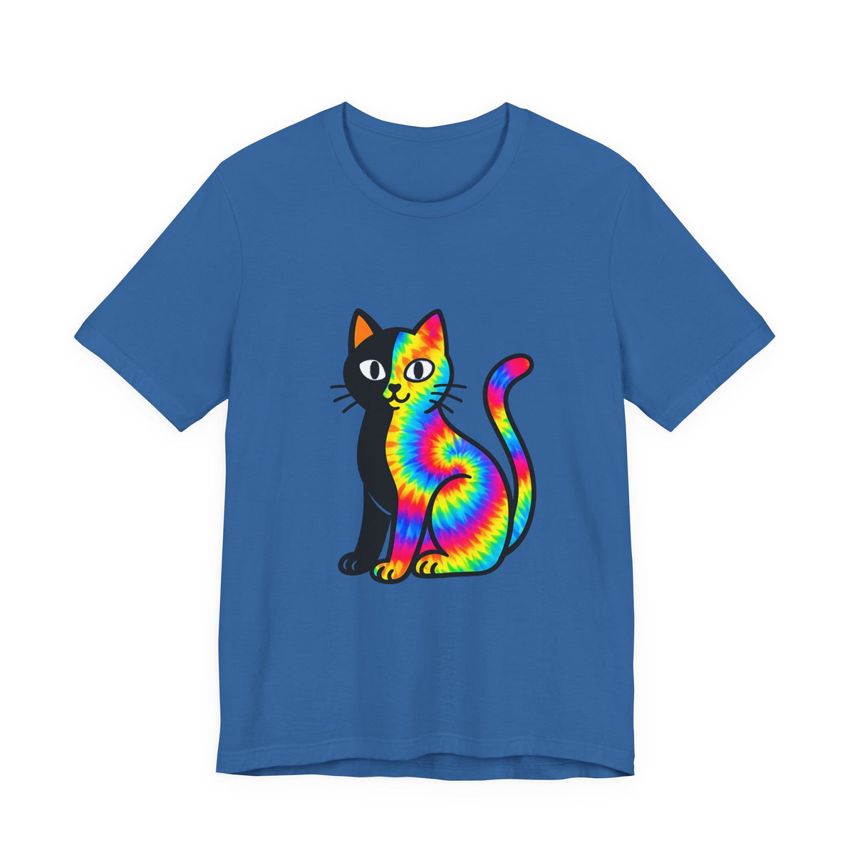 The Black Cat Changing Colors Short Sleeve T Shirt