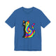 The Black Cat Changing Colors Short Sleeve T Shirt