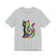 The Black Cat Changing Colors Short Sleeve T Shirt