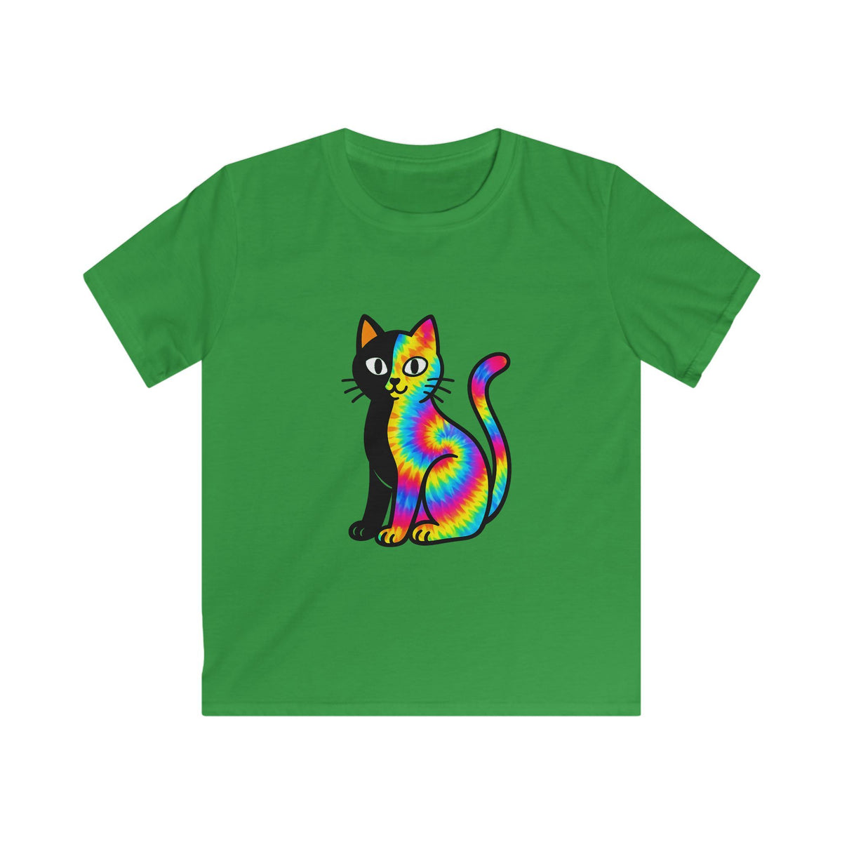 The Black Cat Changing Colors Kids T Shirt