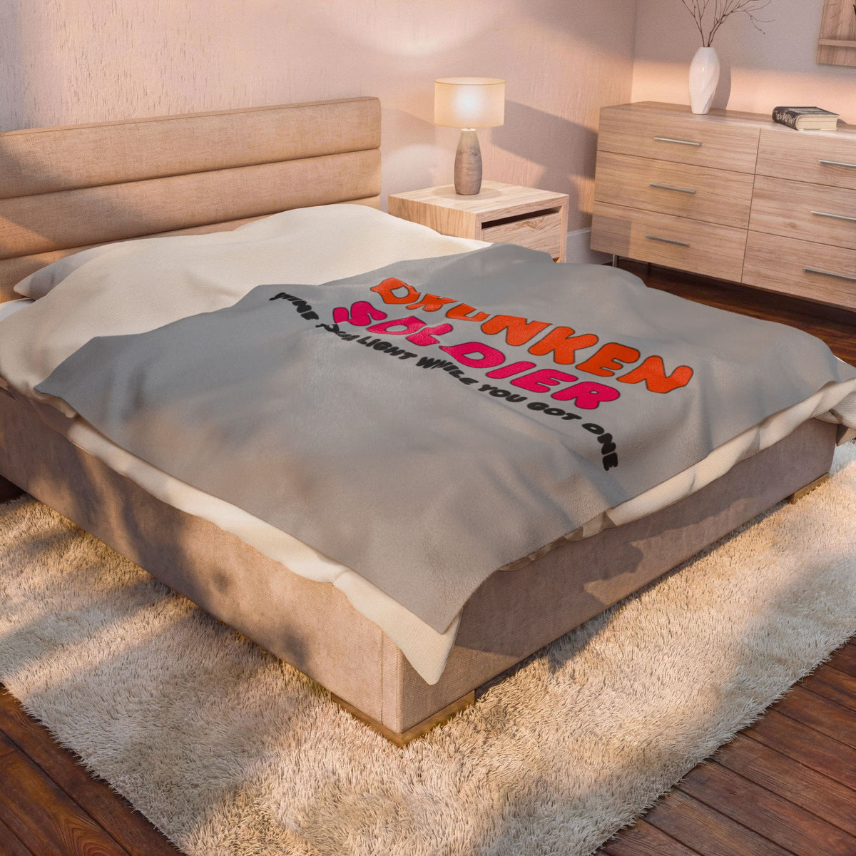 Drunken Soldier Velveteen Plush Blanket