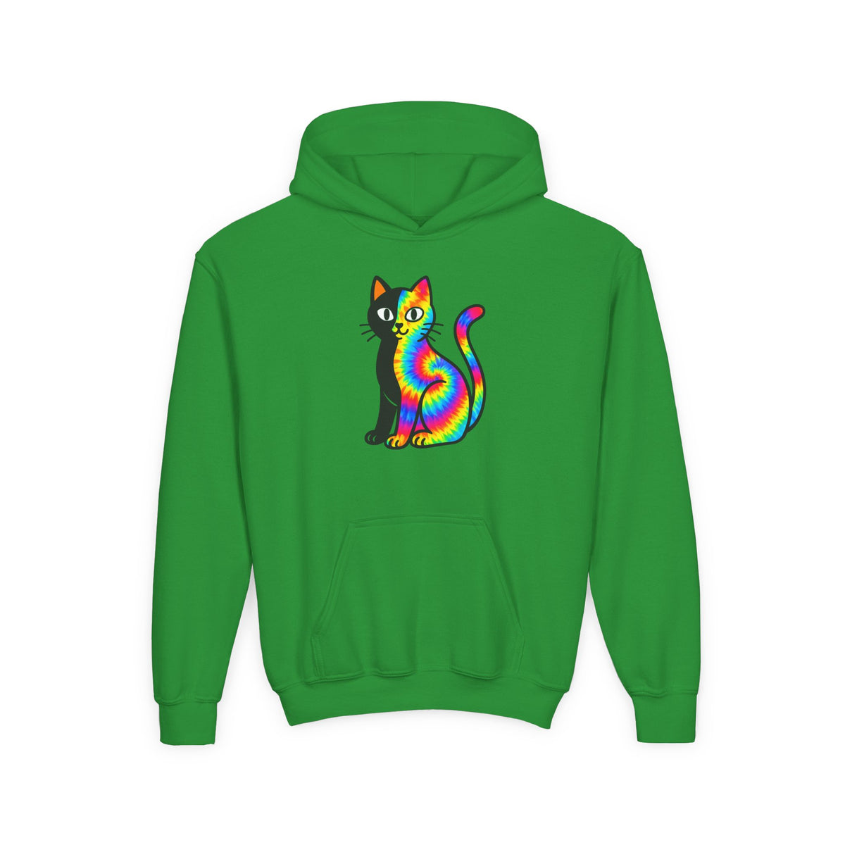The Black Cat Changing Colors Youth Pullover Hoodie