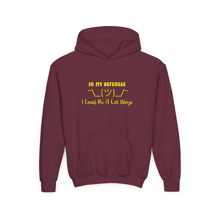 In My Defense... Youth Pullover Hoodie