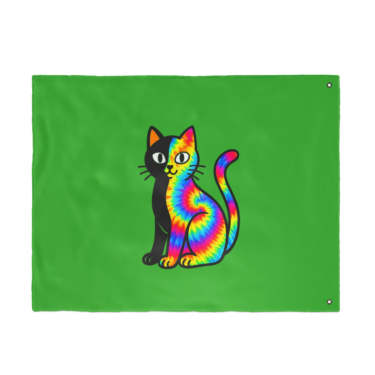 The Black Cat Changing Colors Double Sided 36 x 60" Flag