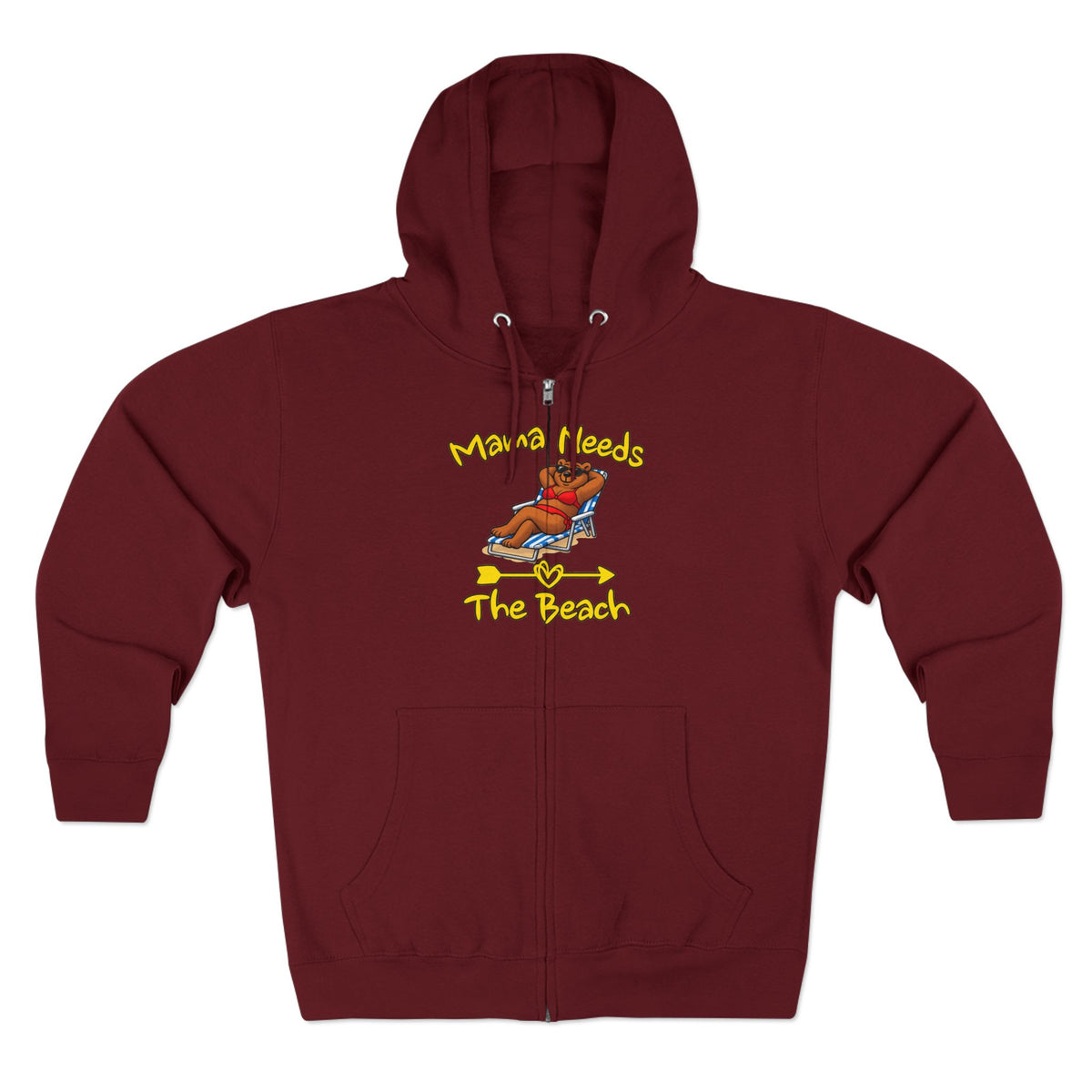 Mama Needs The Beach Zip Hoodie
