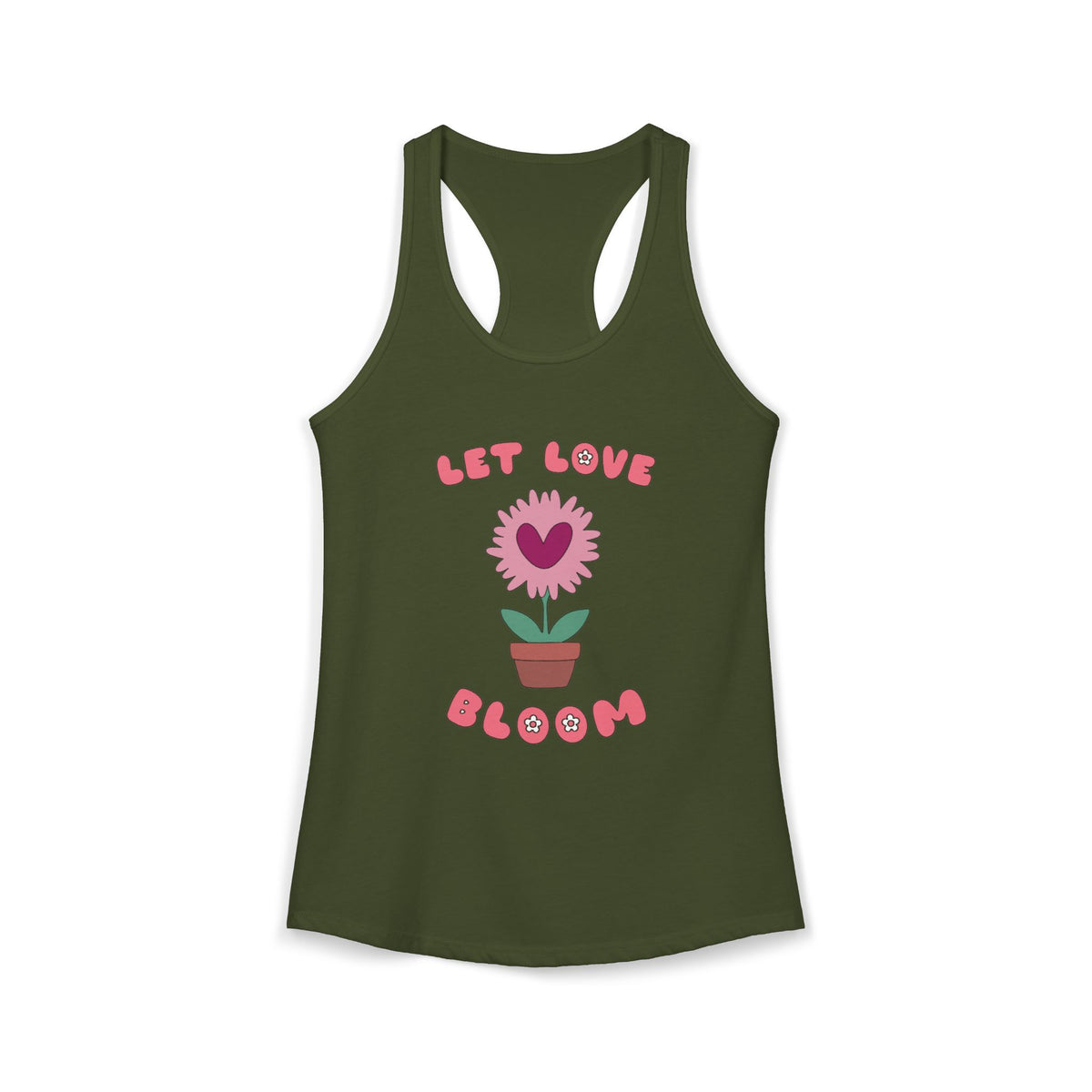 Let Love Bloom Women's Racerback Tank