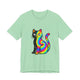 The Black Cat Changing Colors Short Sleeve T Shirt