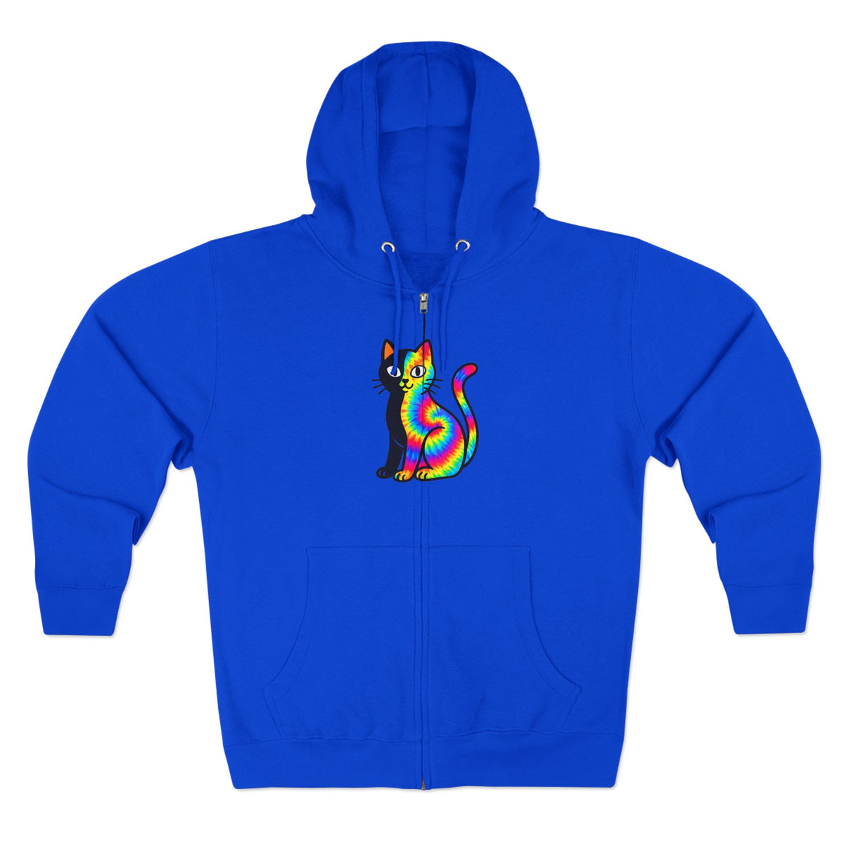 The Black Cat Changing Colors Zip Up Hoodie
