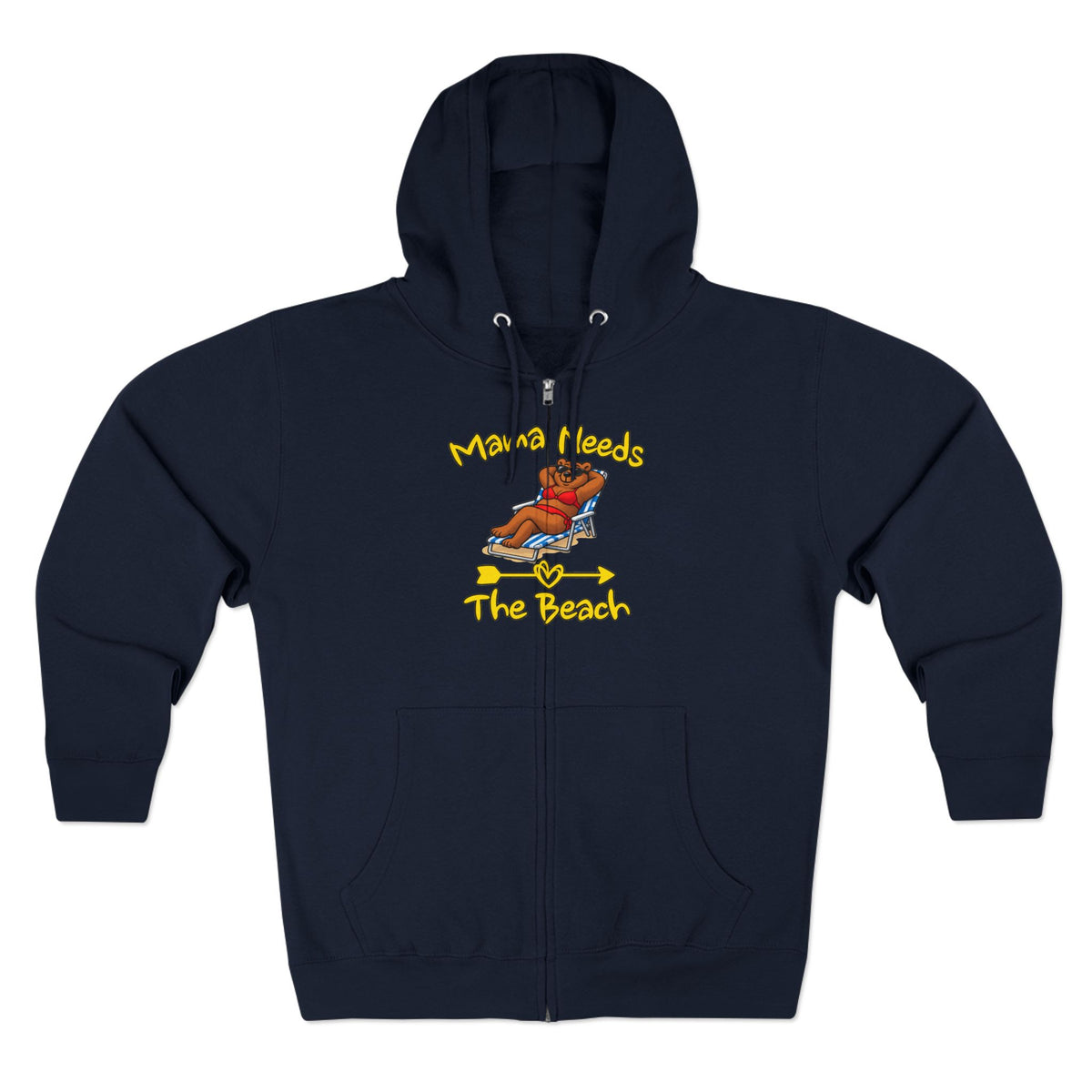 Mama Needs The Beach Zip Hoodie