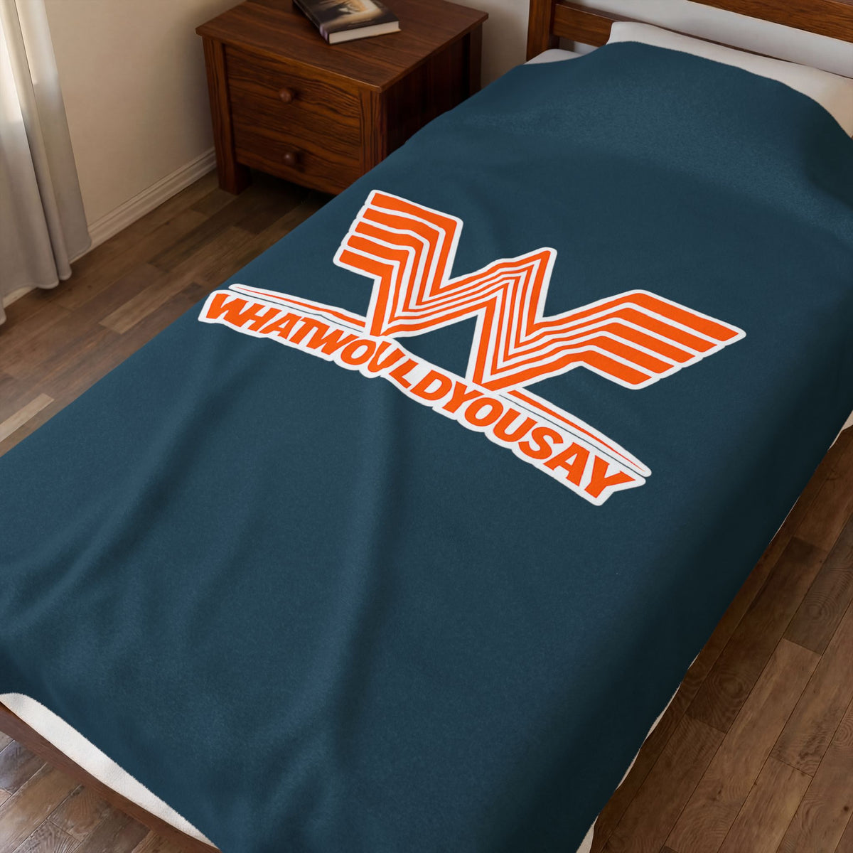 What Would You Say A Burger Velveteen Plush Blanket