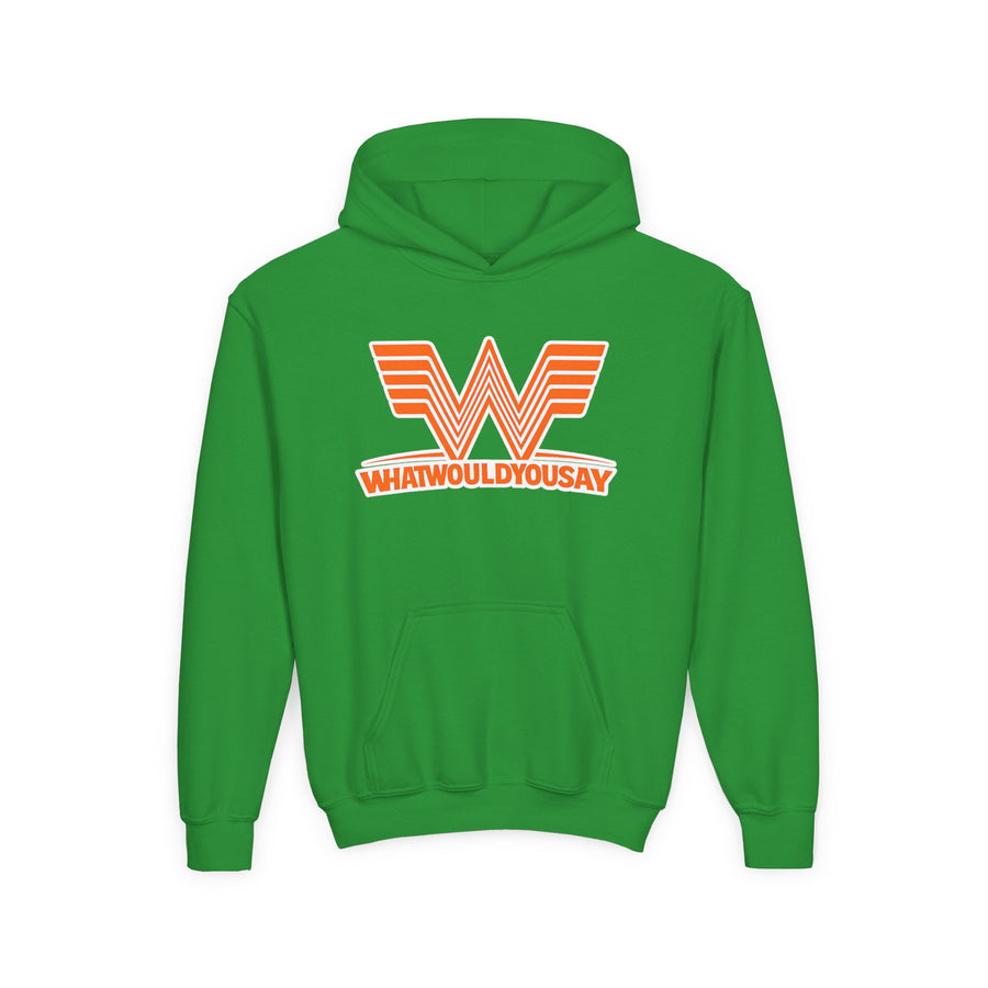 What Would You Say A Burger Youth Pullover Hoodie