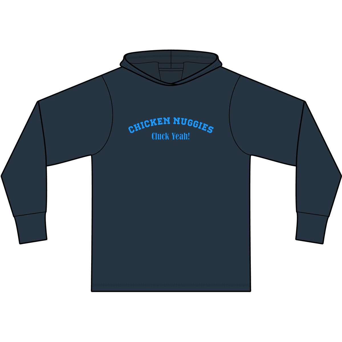 Chicken Nuggies Long Sleeve Hooded T-Shirt