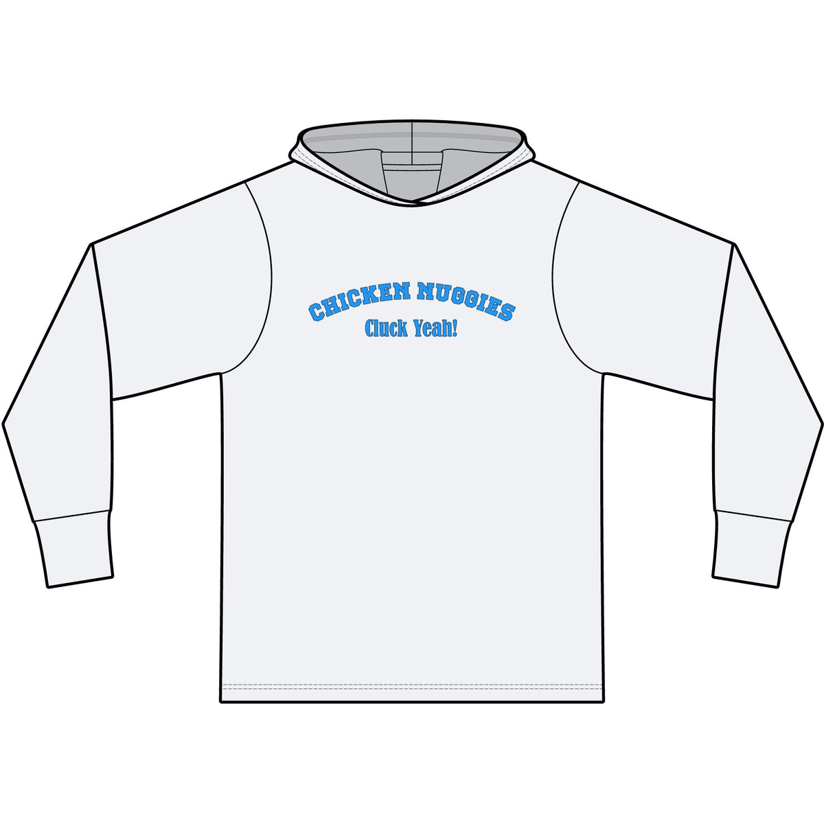 Chicken Nuggies Long Sleeve Hooded T-Shirt