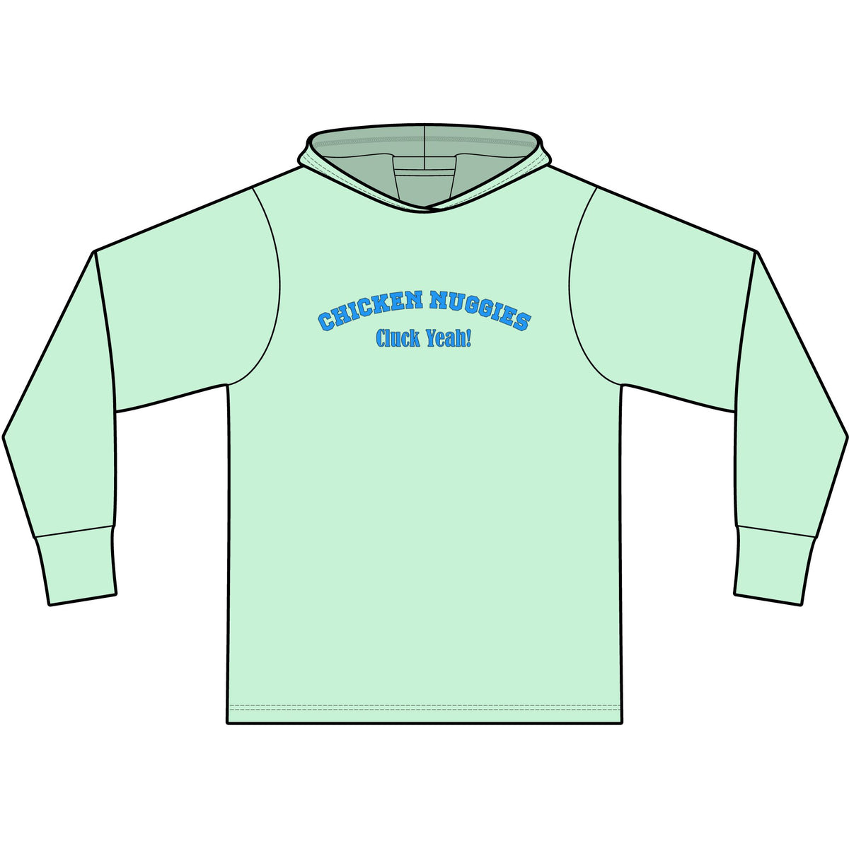 Chicken Nuggies Long Sleeve Hooded T-Shirt
