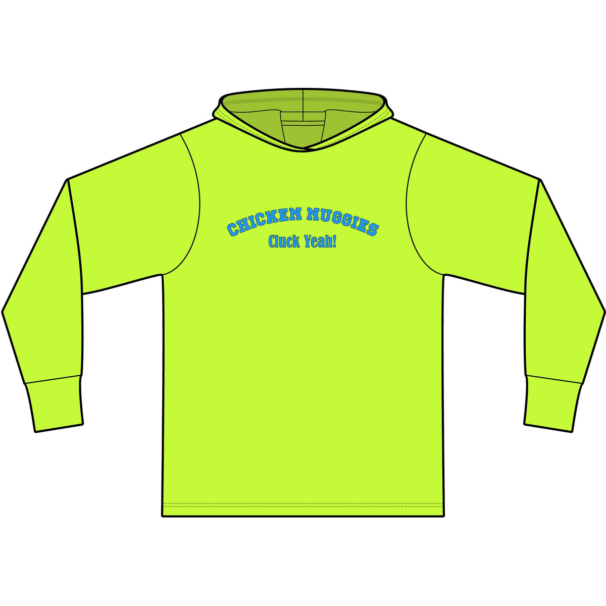 Chicken Nuggies Long Sleeve Hooded T-Shirt