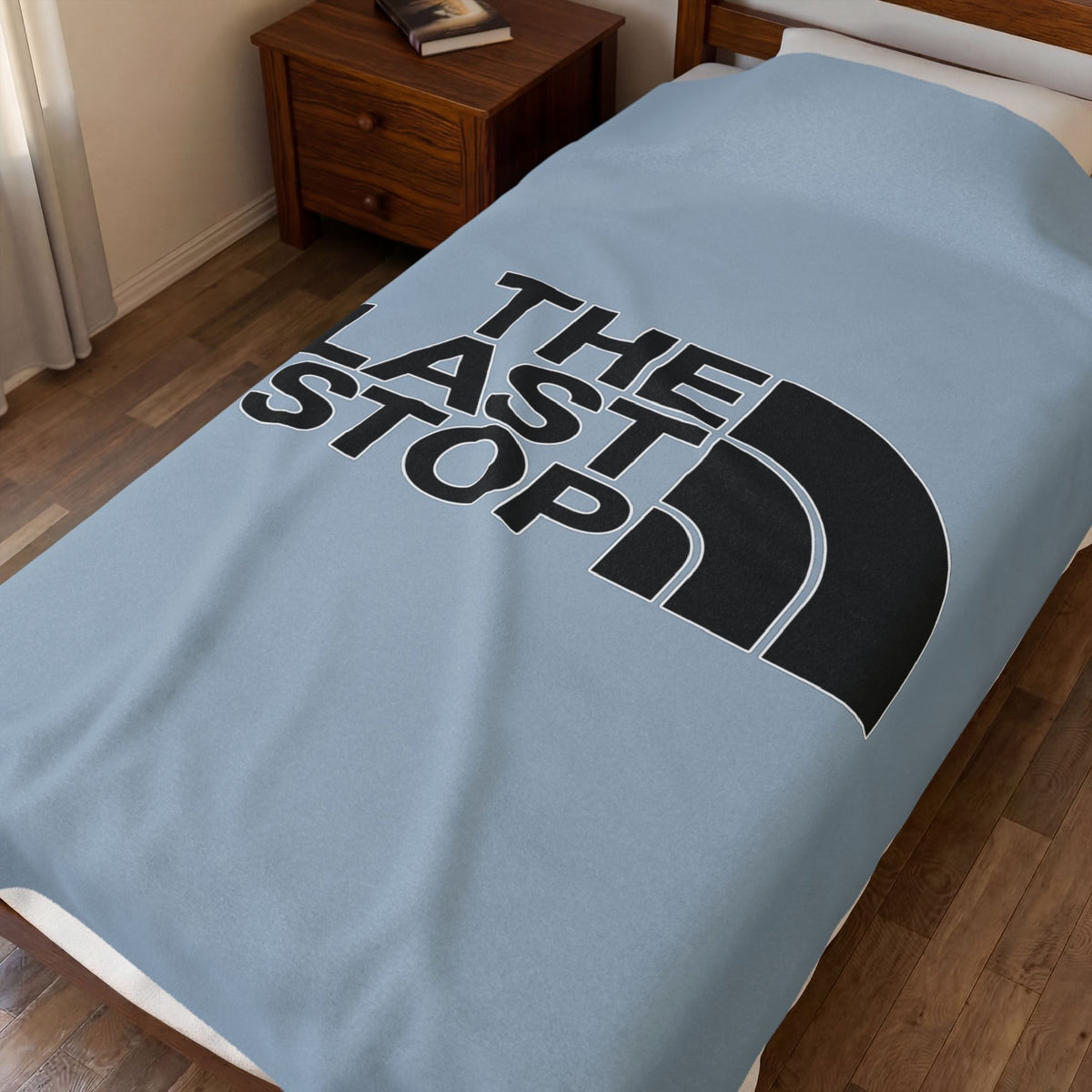 The Last Stop Velveteen Plush Blanket
