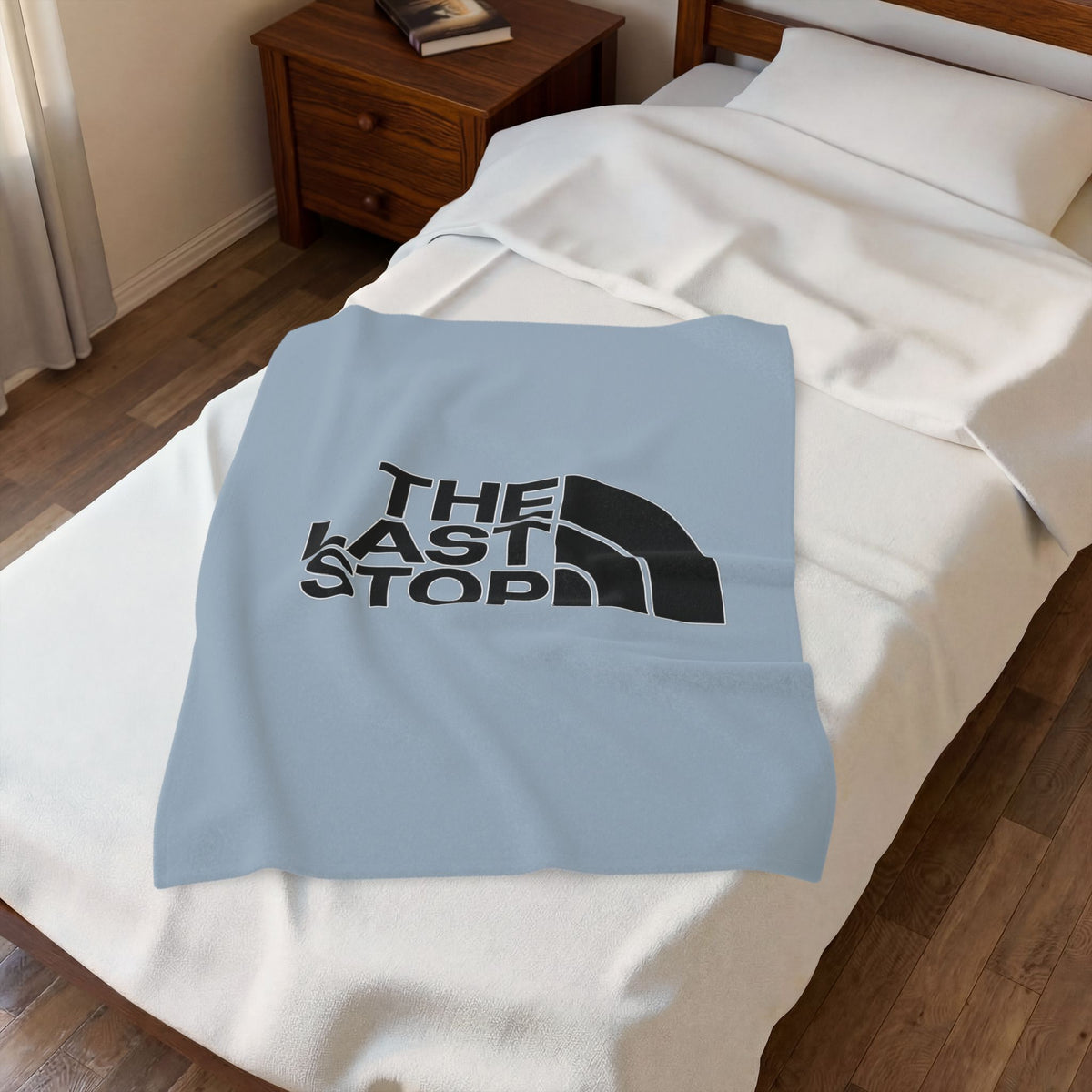 The Last Stop Velveteen Plush Blanket