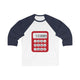 8th Grade Math 3/4 Sleeve Baseball Jersey