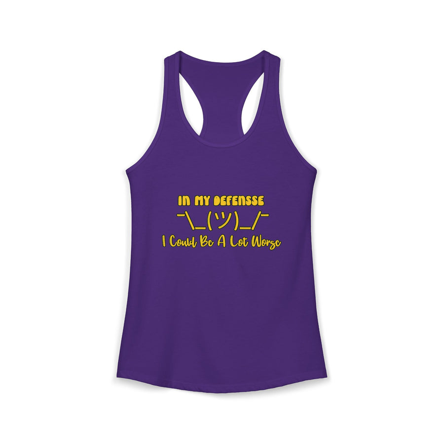 In My Defense... Racerback Tank