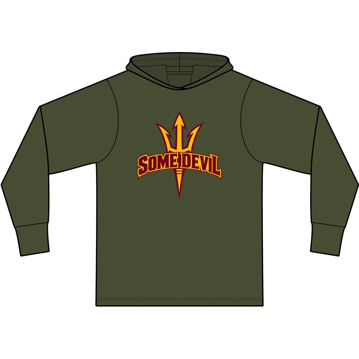 Arizona State Some Devil Long Sleeve Hooded T-Shirt