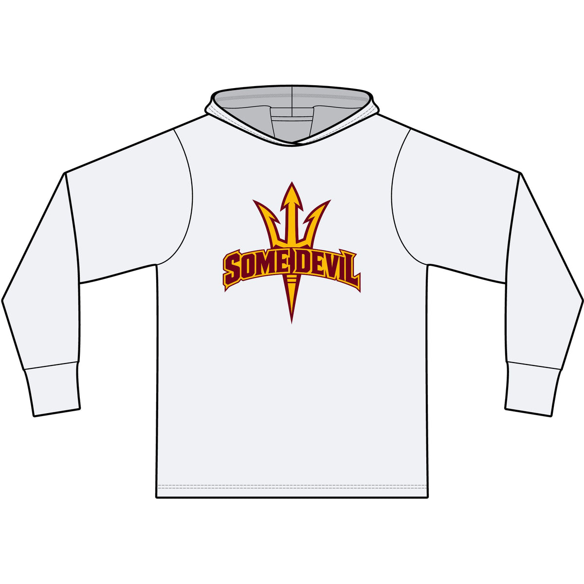 Arizona State Some Devil Long Sleeve Hooded T-Shirt