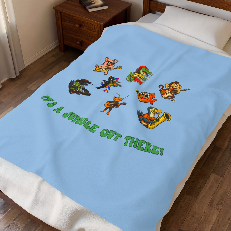 Jungle Band Velveteen Plush Blanket