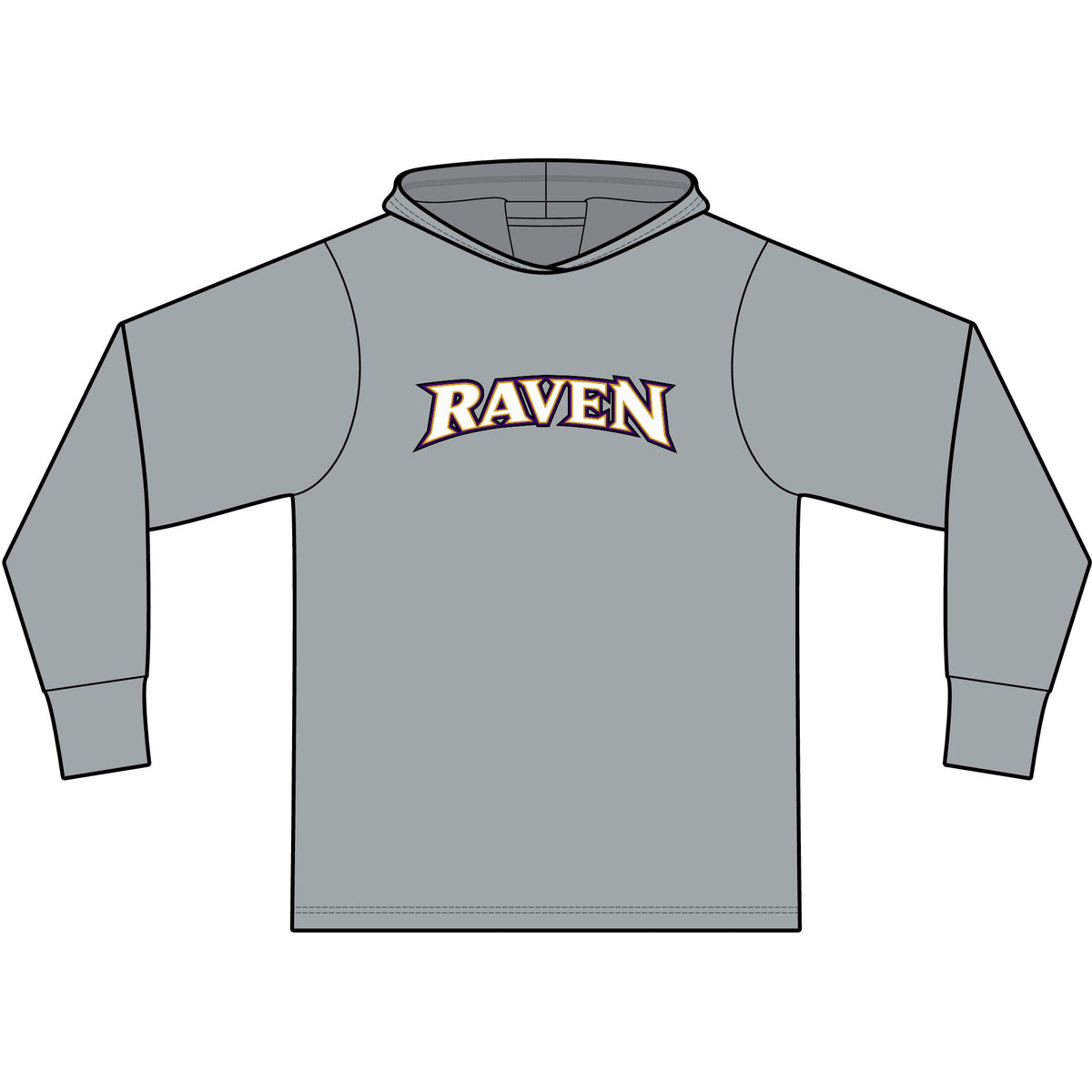 Baltimore Raven Long Sleeve Hooded T-Shirt