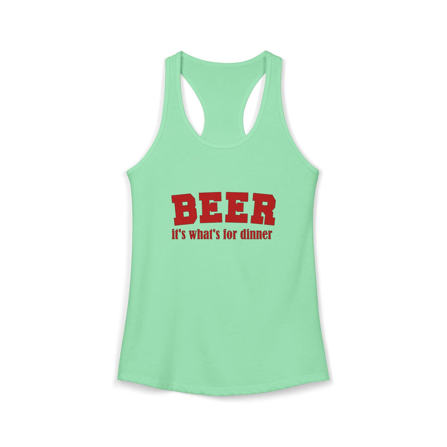 Beer For Dinner Women's Racerback Tank