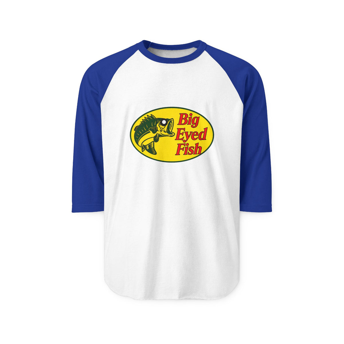 Big Bass Fish 3/4 Sleeve Raglan T Shirt