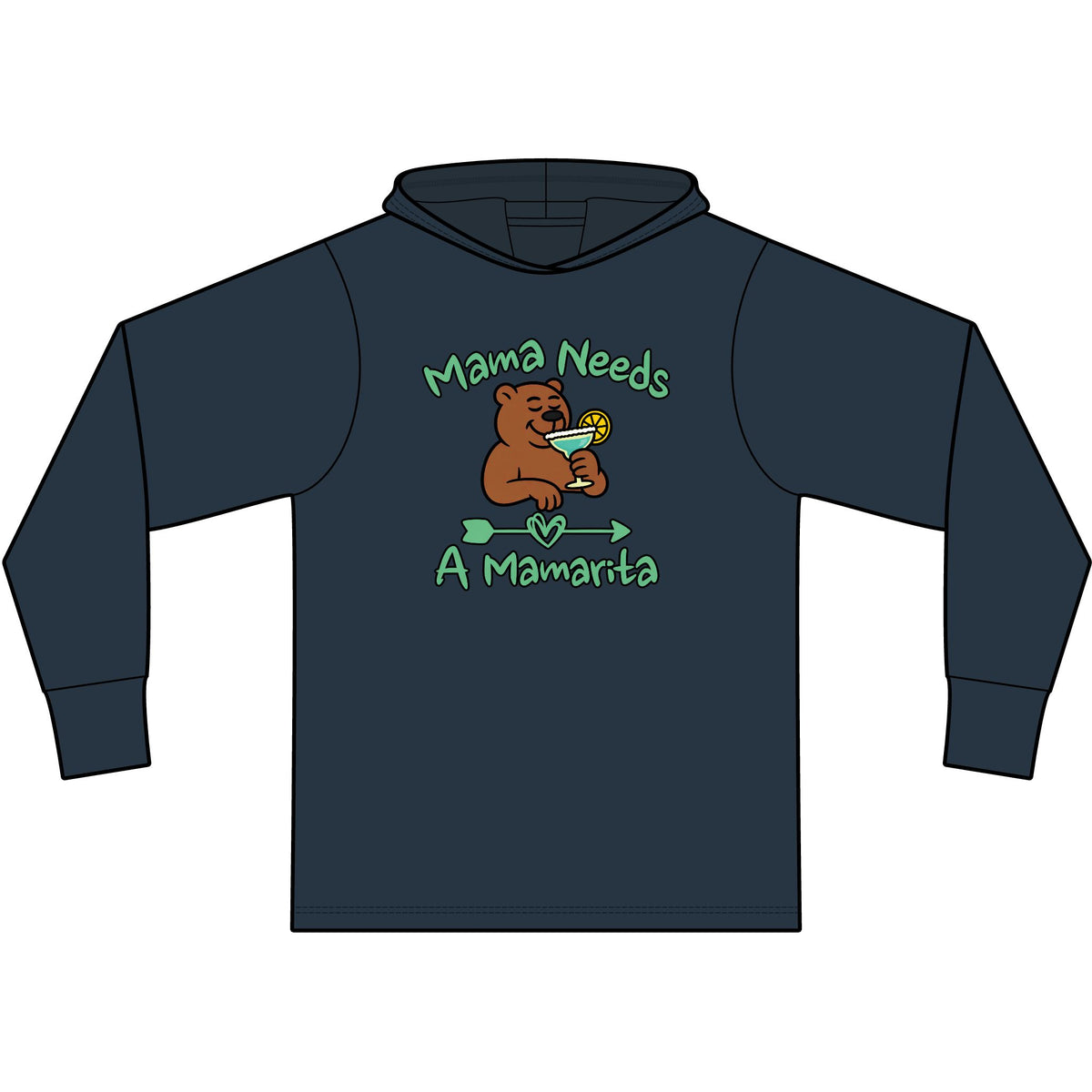 MamaRita Long Sleeve Hooded T-Shirt
