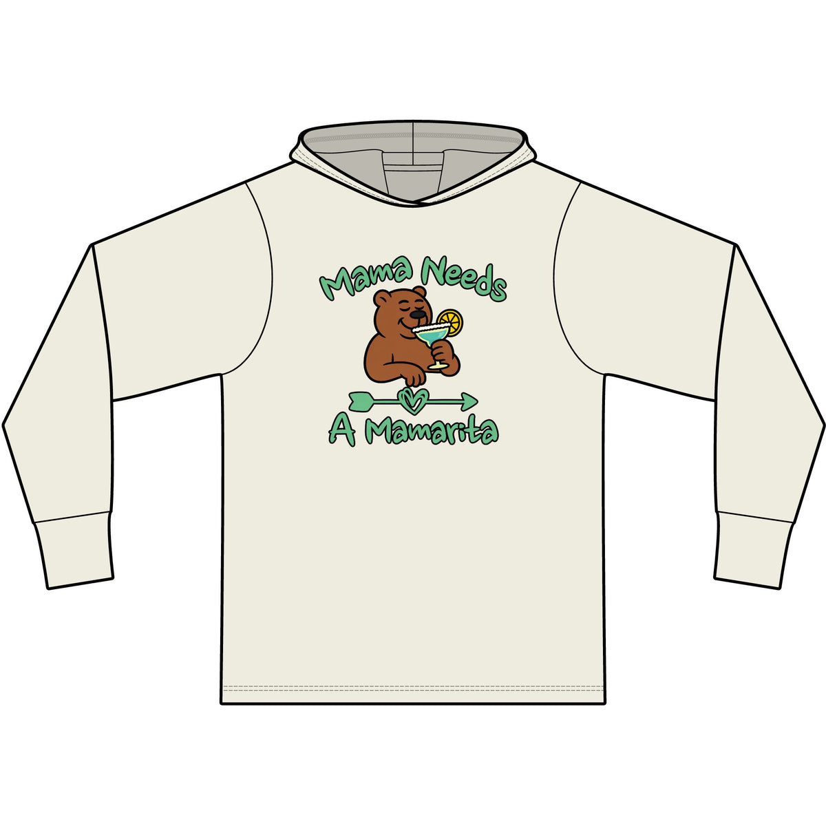 MamaRita Long Sleeve Hooded T-Shirt