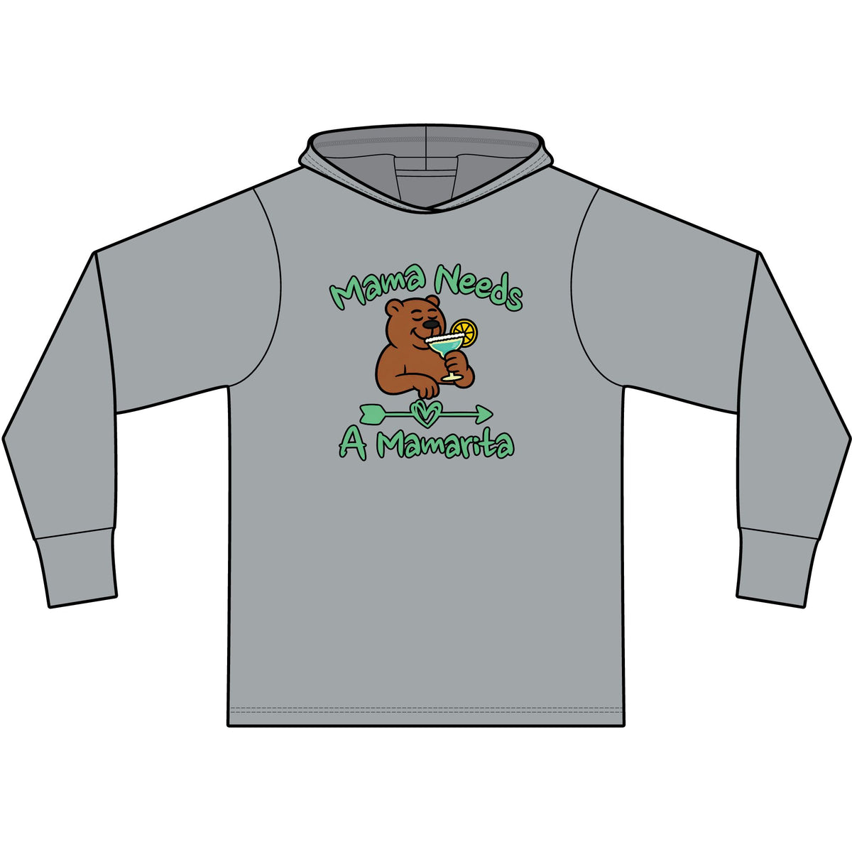 MamaRita Long Sleeve Hooded T-Shirt