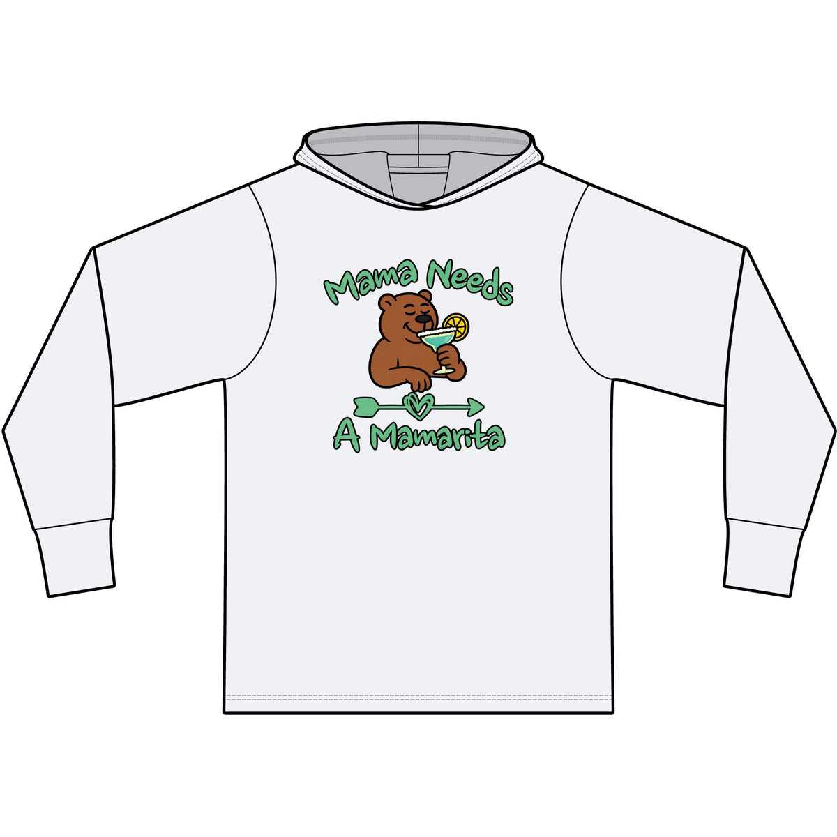 MamaRita Long Sleeve Hooded T-Shirt