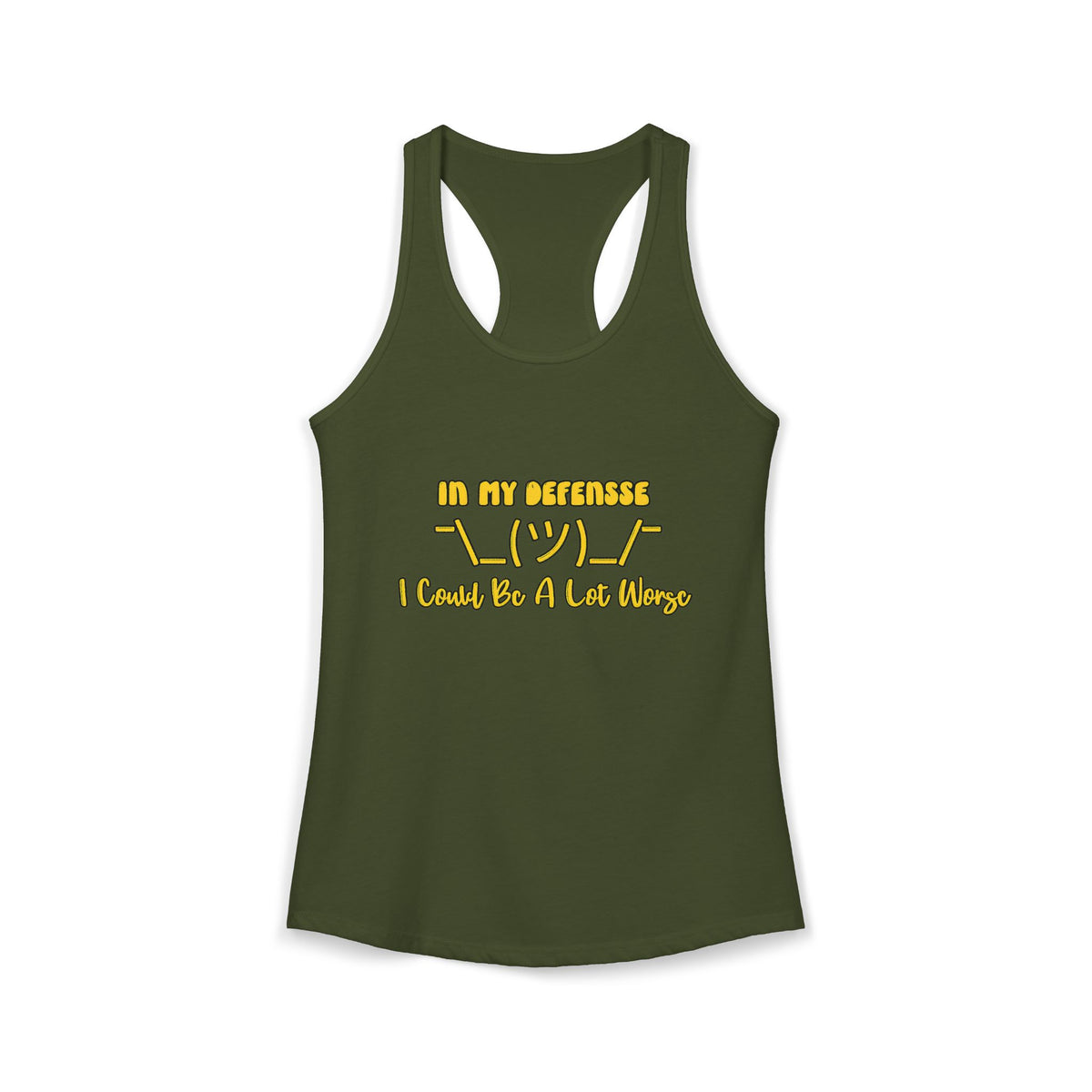 In My Defense... Racerback Tank