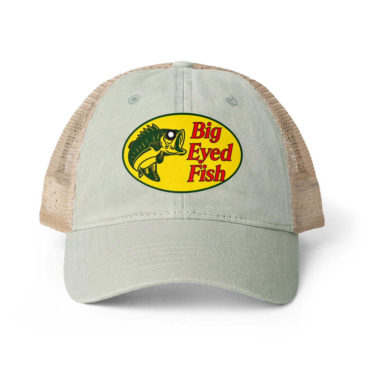Big Bass Fish Mesh Back Mom Hat