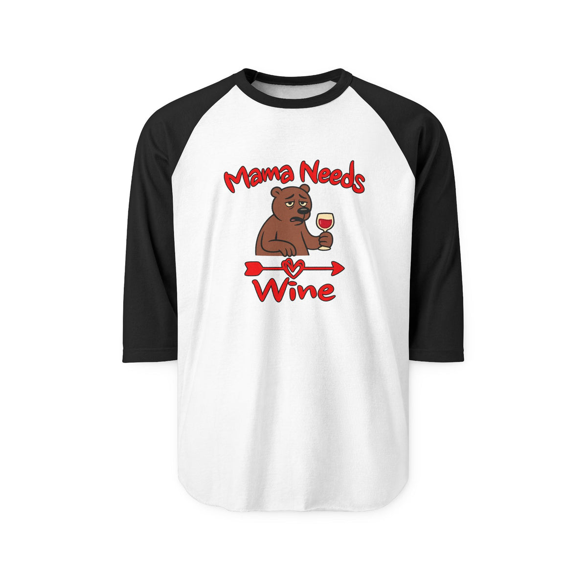 Mama Needs Wine 3/4 Sleeve Jersey
