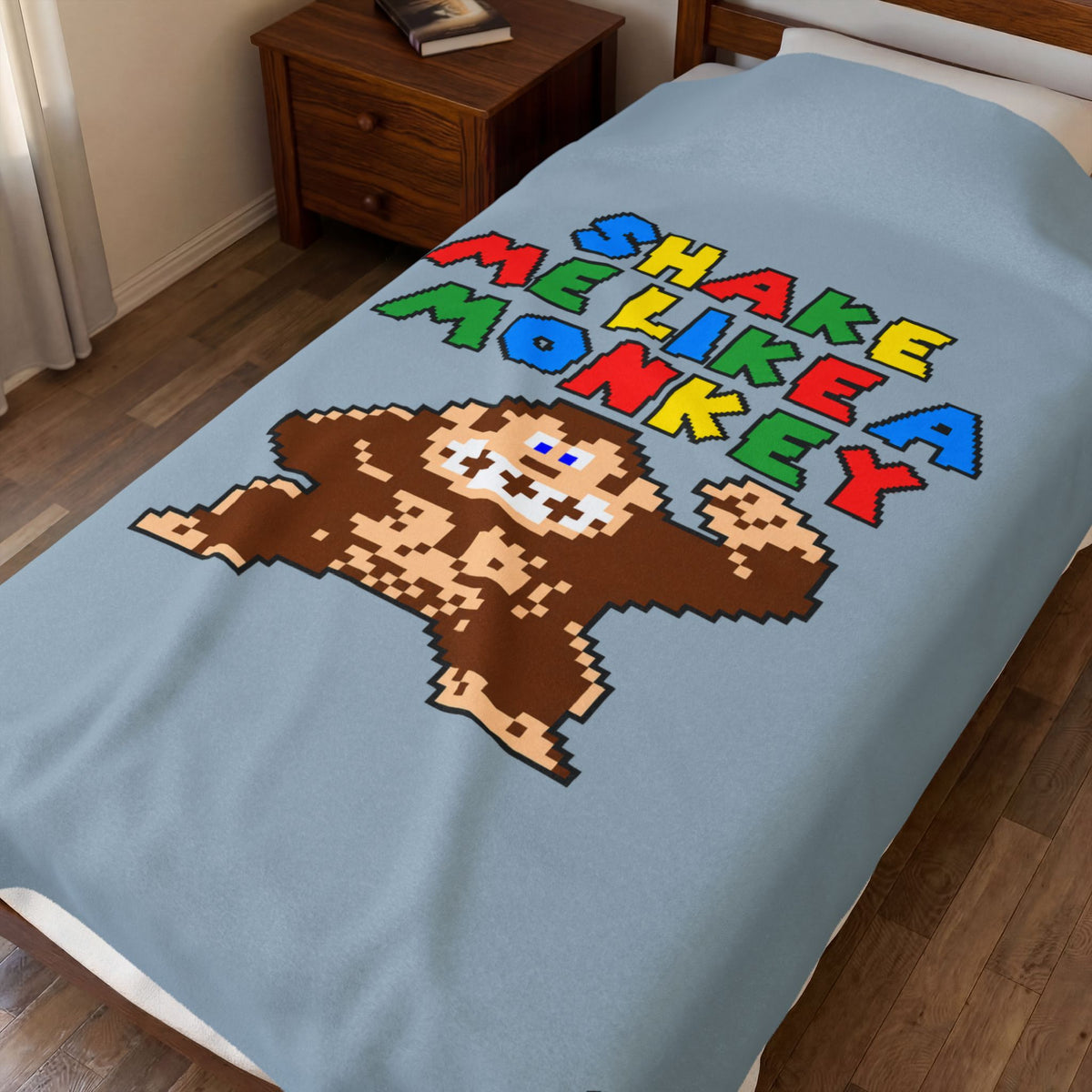 Shake Me Like A Monkey Velveteen Plush Blanket